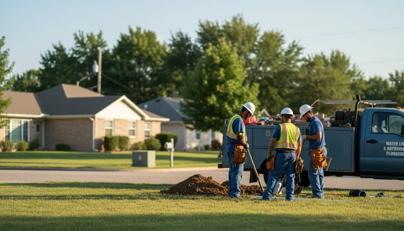 Residential water line and bathroom plumbing service in Centennial, WY